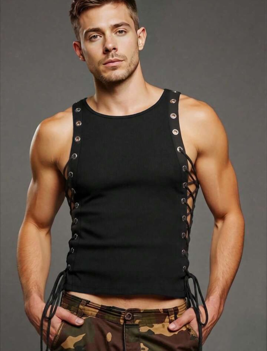 Rebel Corset Side Tank Top